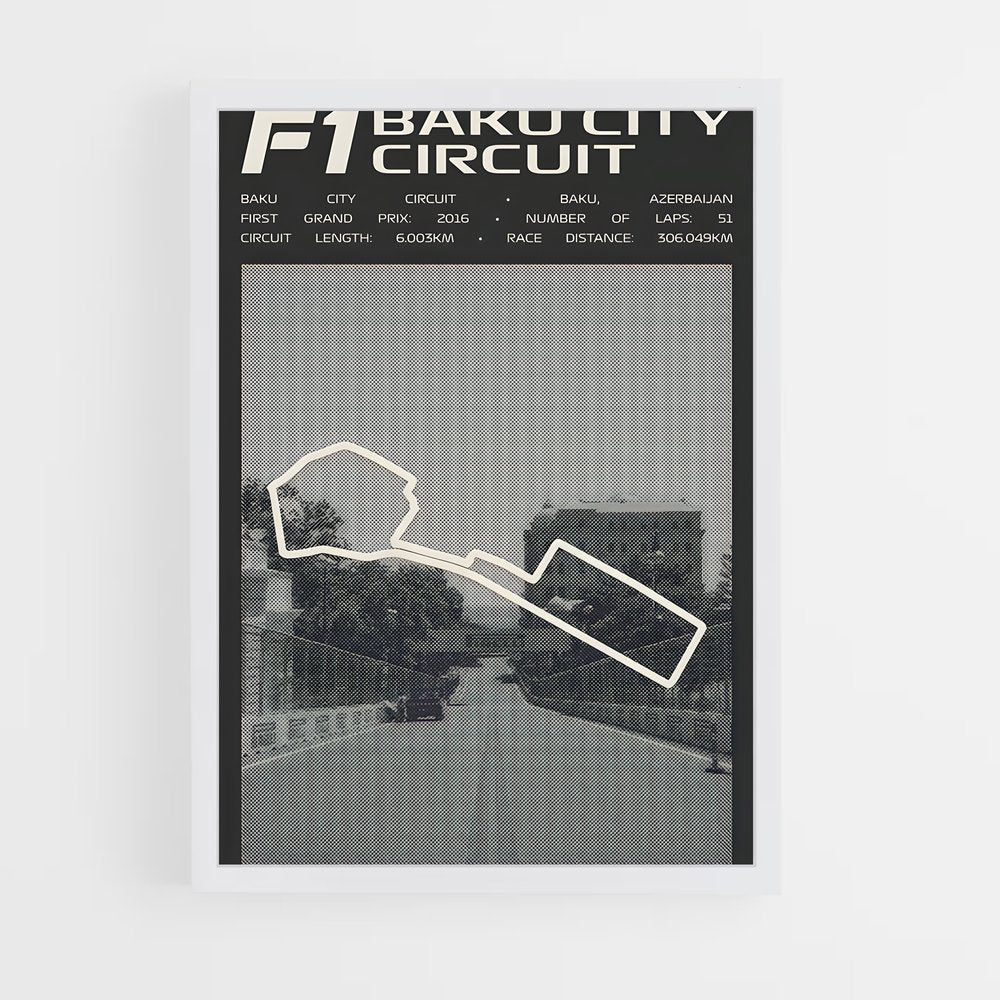 ap-baku city circuit azerbaijan-1 cadre Blanc