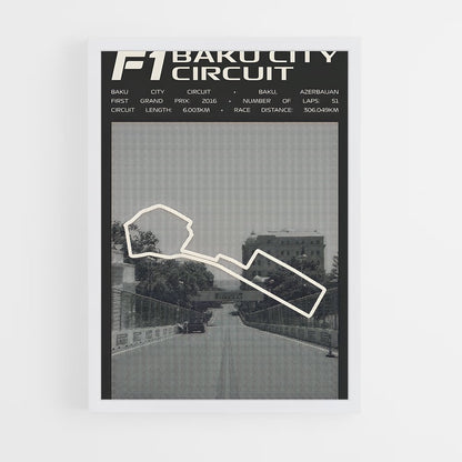 ap-baku city circuit azerbaijan-1 cadre Blanc