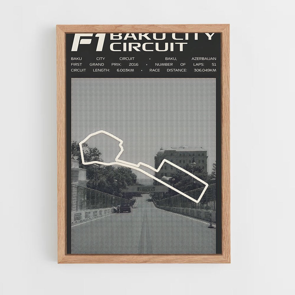 ap-baku city circuit azerbaijan-1 cadre Bois clair