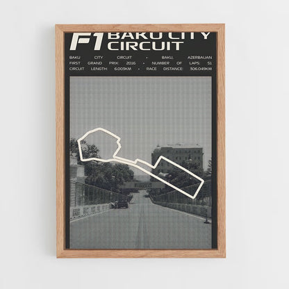 ap-baku city circuit azerbaijan-1 cadre Bois clair