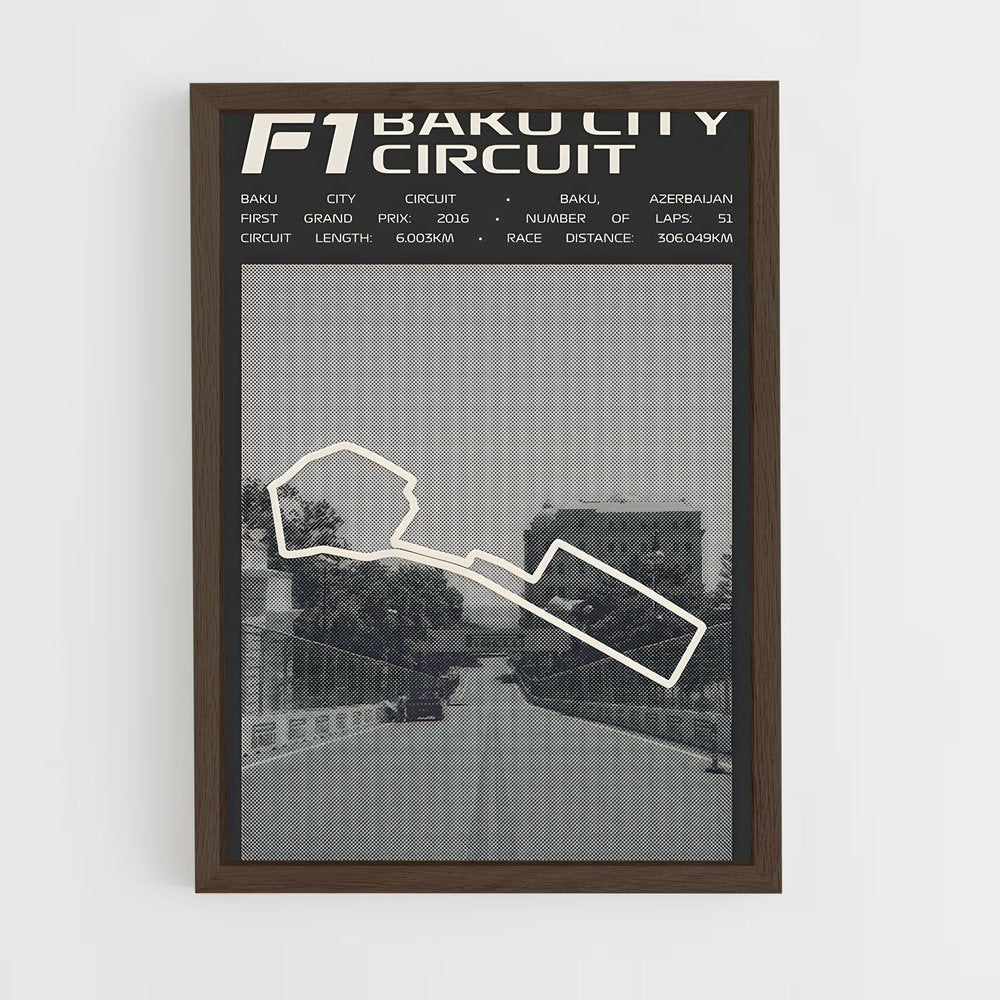 ap-baku city circuit azerbaijan-1 cadre Bois foncé