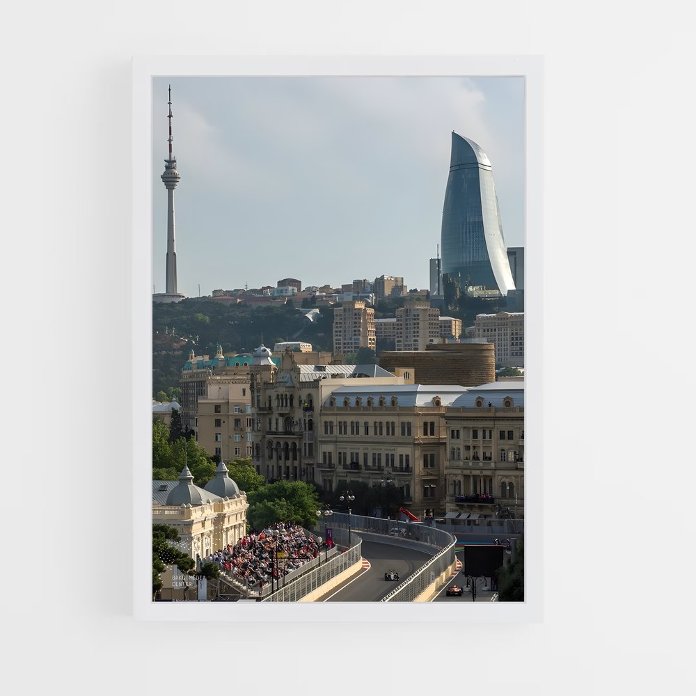 ap-baku city circuit azerbaijan-2 cadre Blanc
