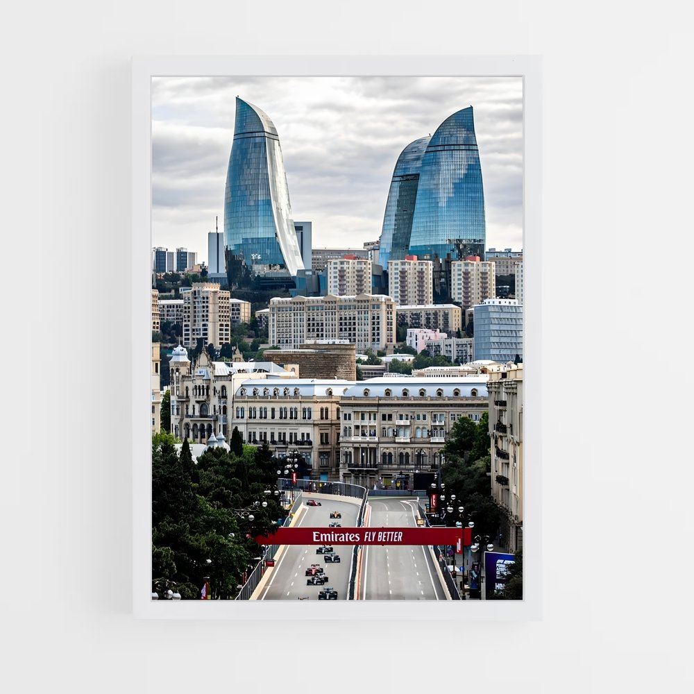 ap-baku city circuit azerbaijan-4 cadre Blanc