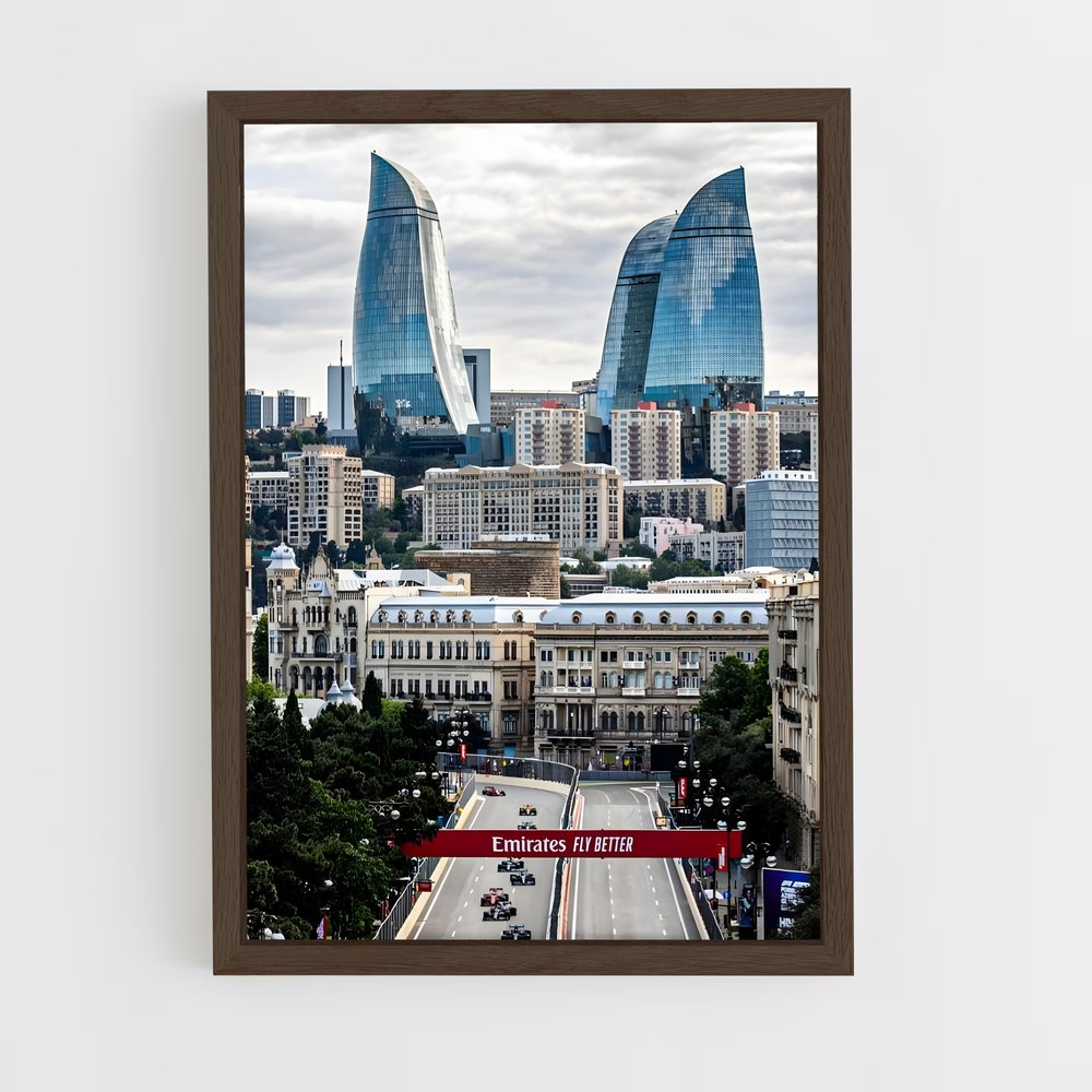 ap-baku city circuit azerbaijan-4 cadre Bois foncé