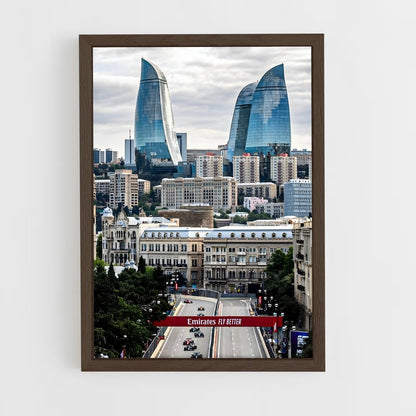 ap-baku city circuit azerbaijan-4 cadre Bois foncé