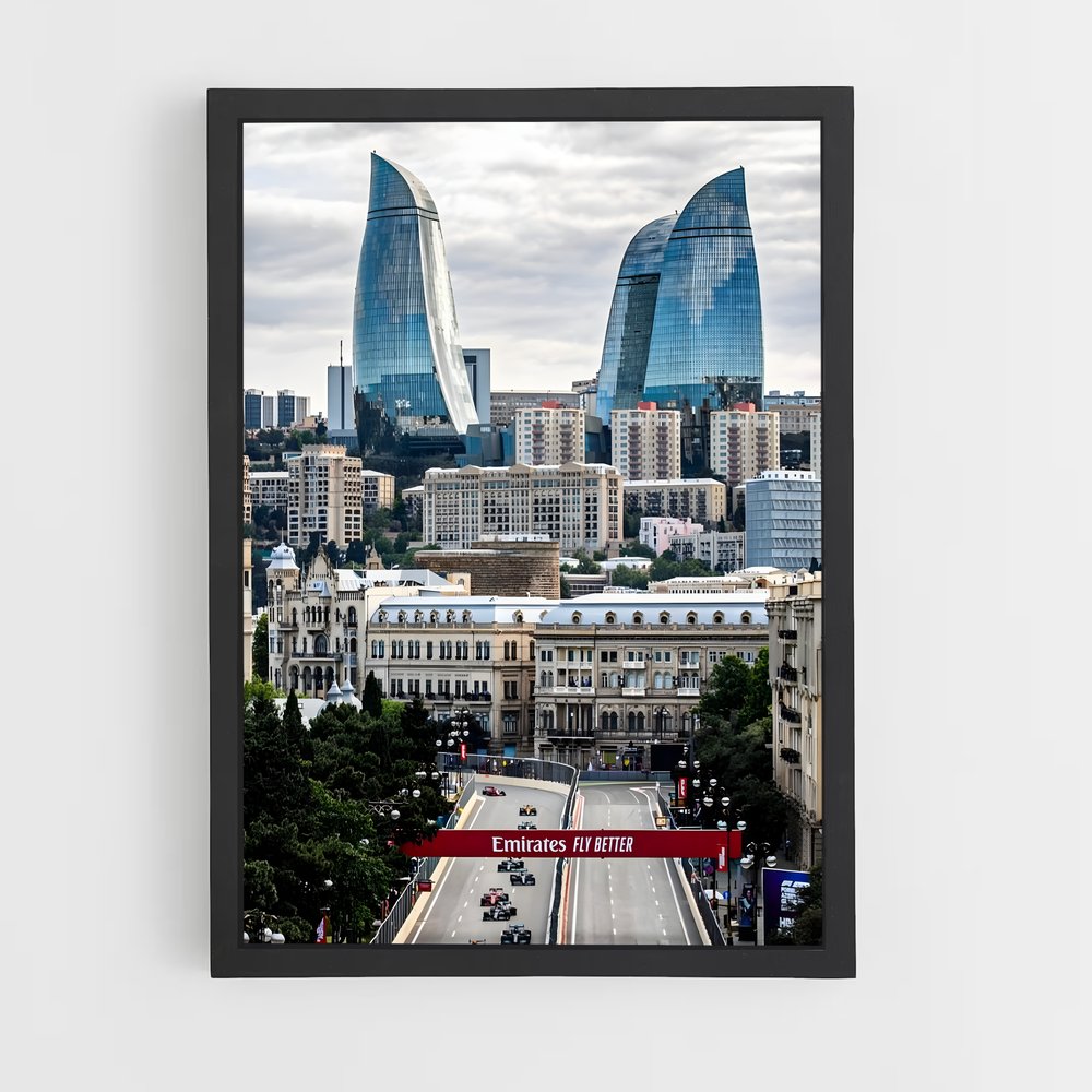 ap-baku city circuit azerbaijan-4 cadre Noir