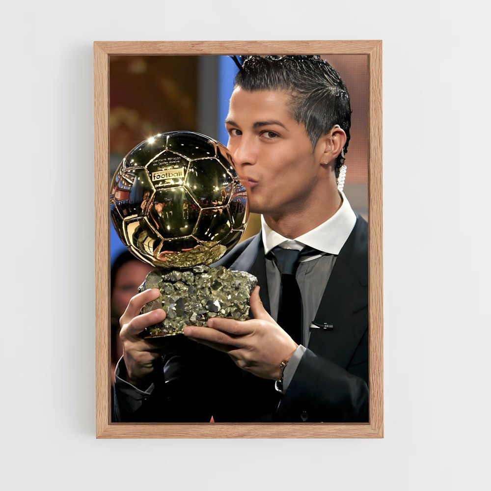 ap-ballon d'or-7 cadre Bois clair