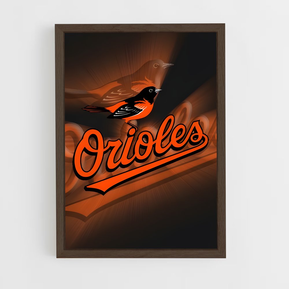 ap-baltimore orioles-4 cadre Bois foncé
