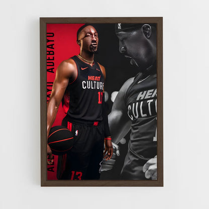 ap-bam adebayo-8 cadre Bois foncé