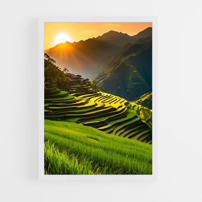 ap-banaue rice terraces-1 cadre Blanc