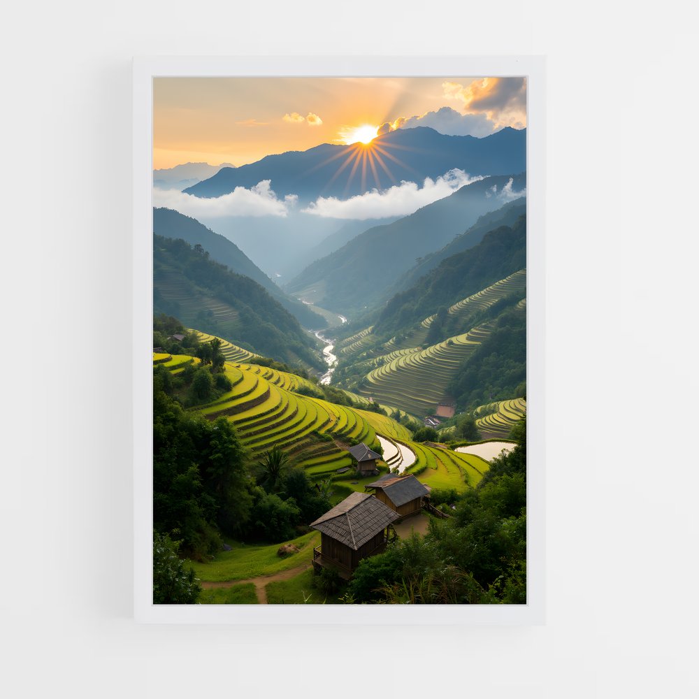 ap-banaue rice terraces-3 cadre Blanc