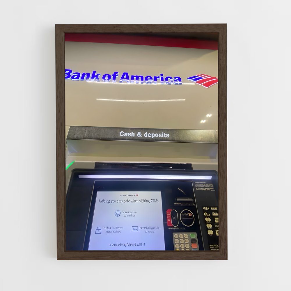 ap-bank of america-2 cadre Bois foncé
