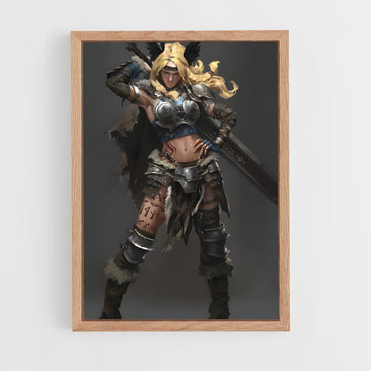 ap-barbarian diablo-4 cadre Bois clair