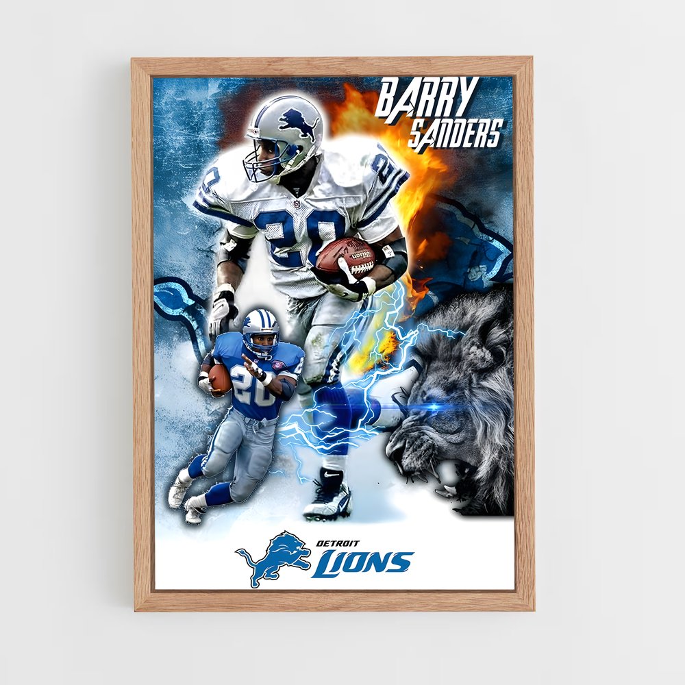 ap-barry sanders-5 cadre Bois clair