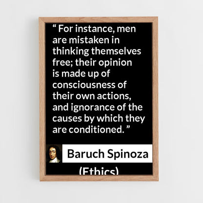 ap-baruch spinoza-4 cadre Bois clair