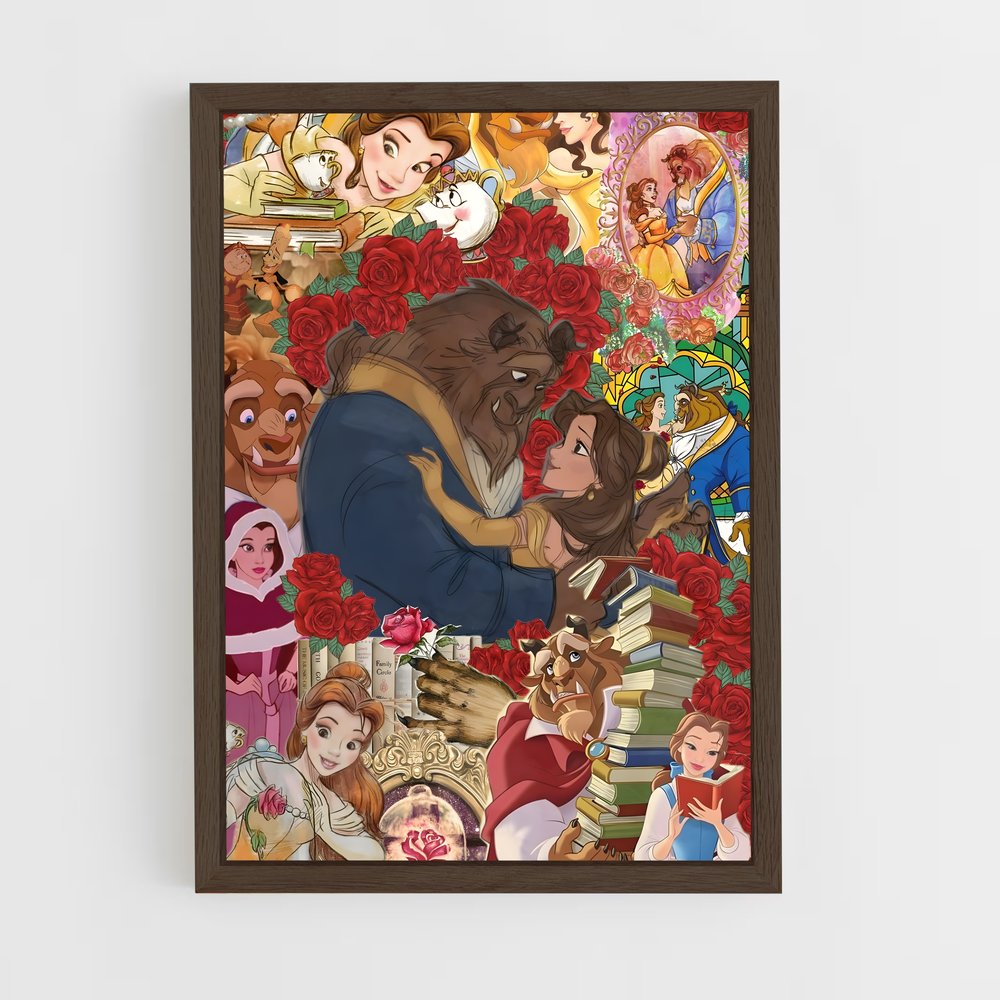 ap-beauty and the beast-1 cadre Bois foncé