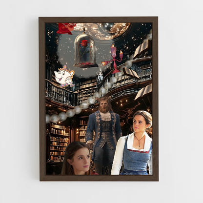 ap-beauty and the beast-2 cadre Bois foncé