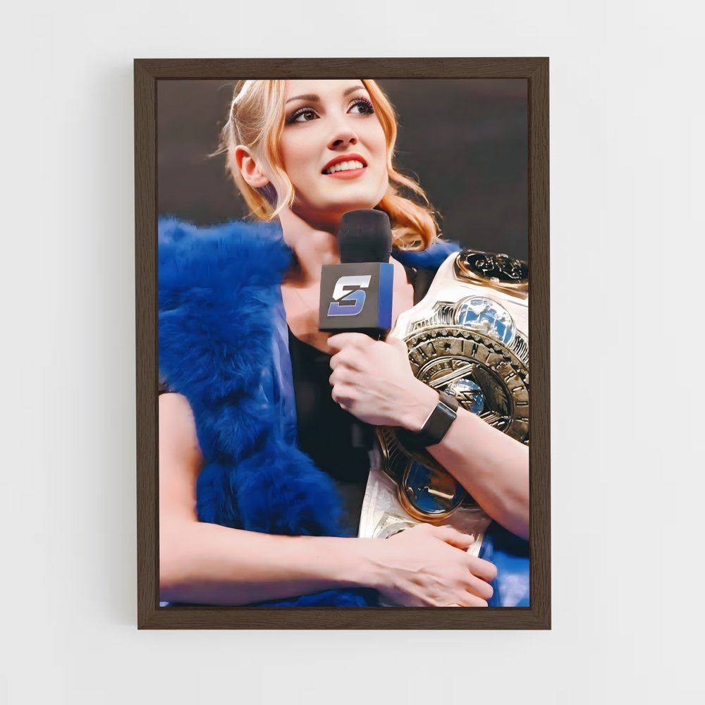 ap-becky lynch-10 cadre Bois foncé