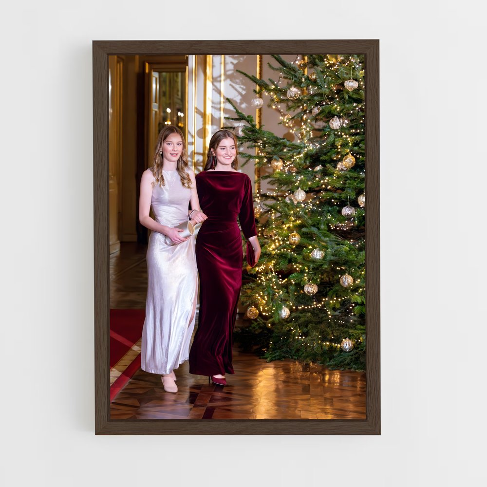 ap-belgian royal family-2 cadre Bois foncé