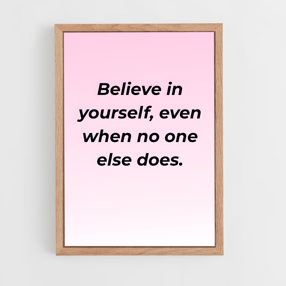 ap-believe in yourself-2 cadre Bois clair