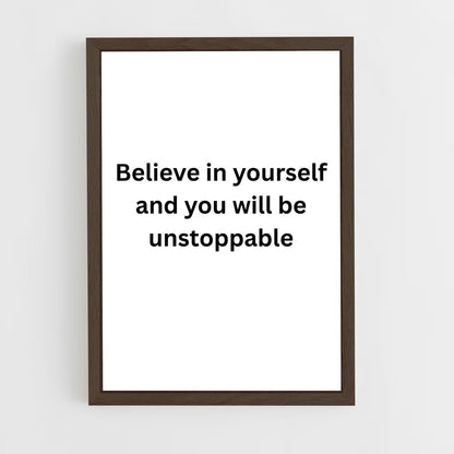 ap-believe in yourself-3 cadre Bois foncé