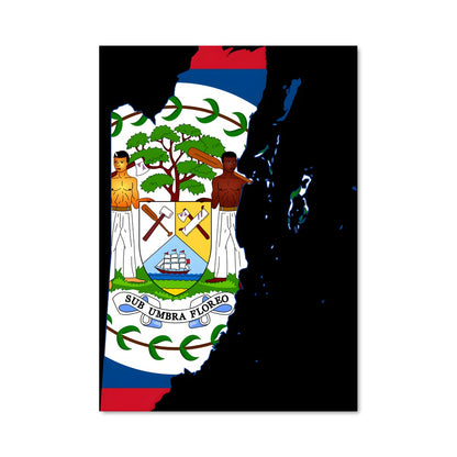 Poster Belize en Carte