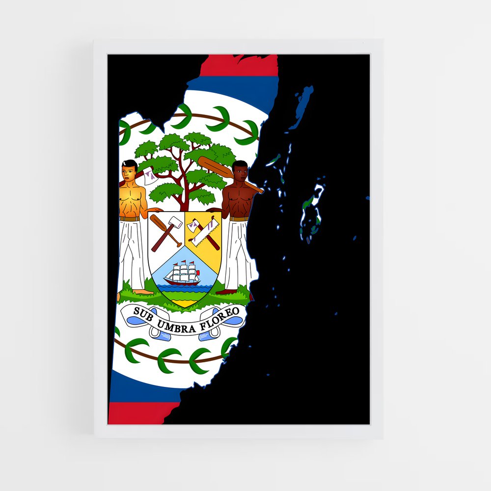 ap-belize flag-2 cadre Blanc