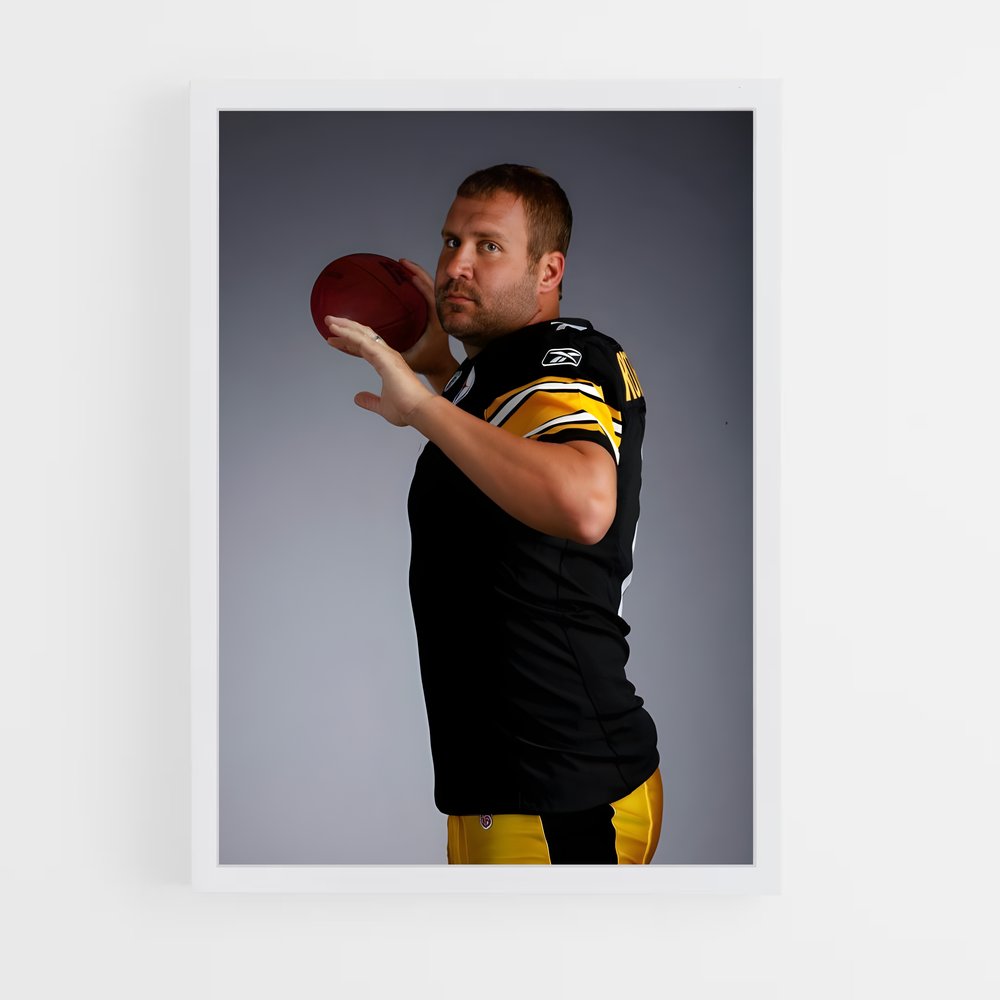 ap-ben roethlisberger-7 cadre Blanc