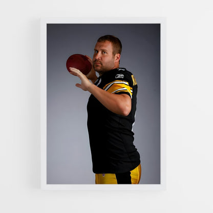 ap-ben roethlisberger-7 cadre Blanc