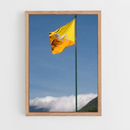 ap-bhutan flag-1 cadre Bois clair
