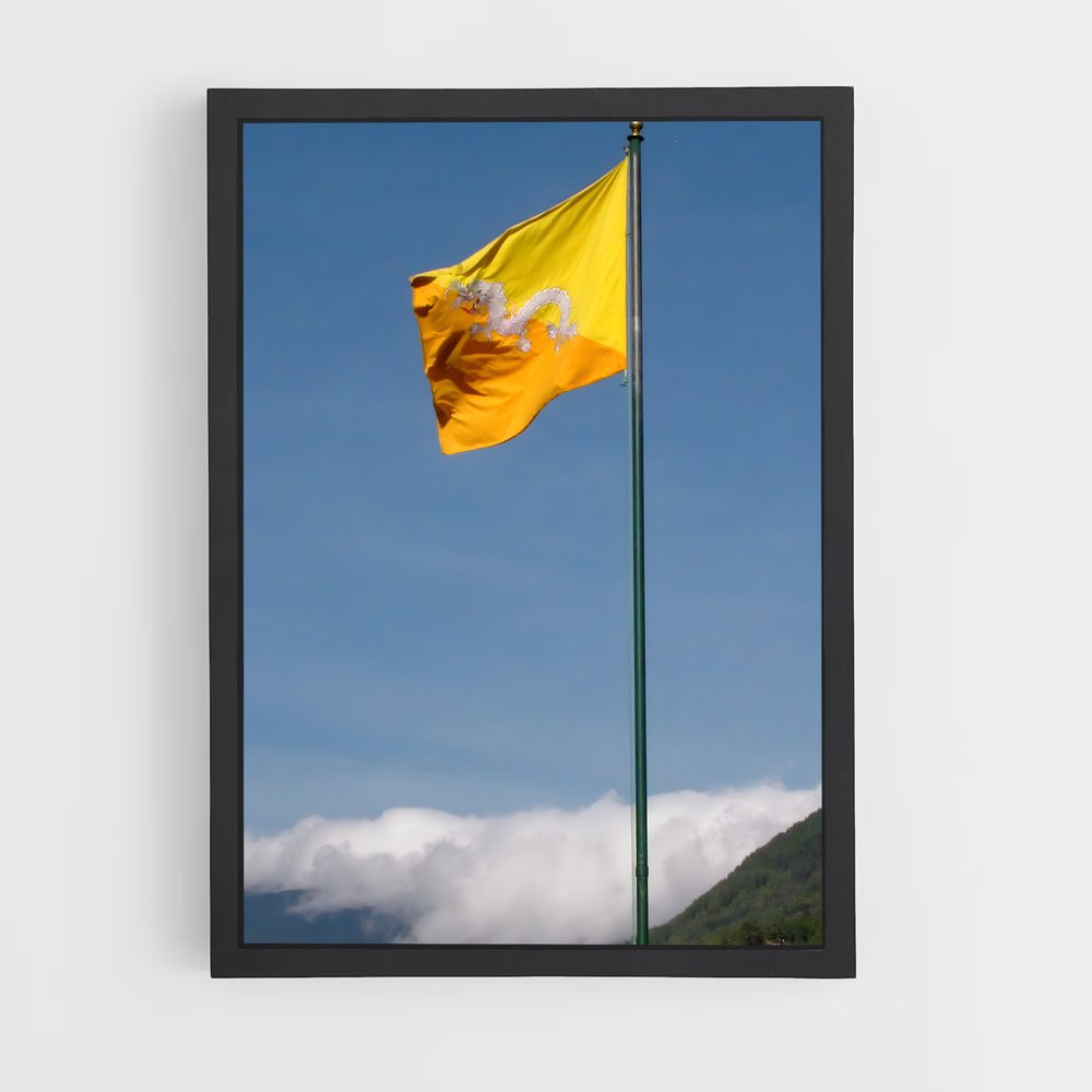 ap-bhutan flag-1 cadre Noir