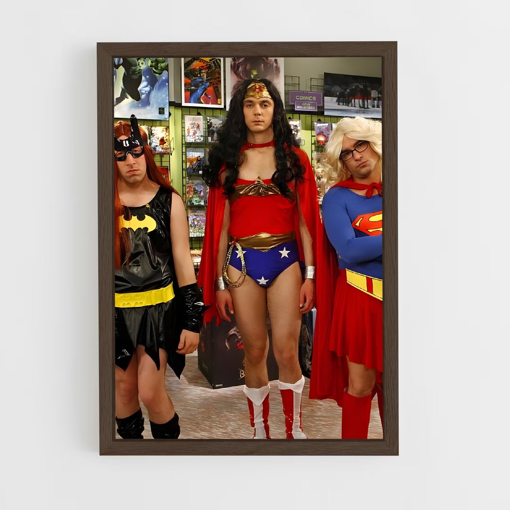 ap-big bang theory-1 cadre Bois foncé