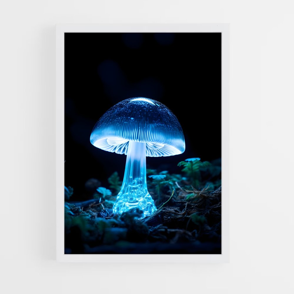ap-bioluminescent mushroom-4 cadre Blanc