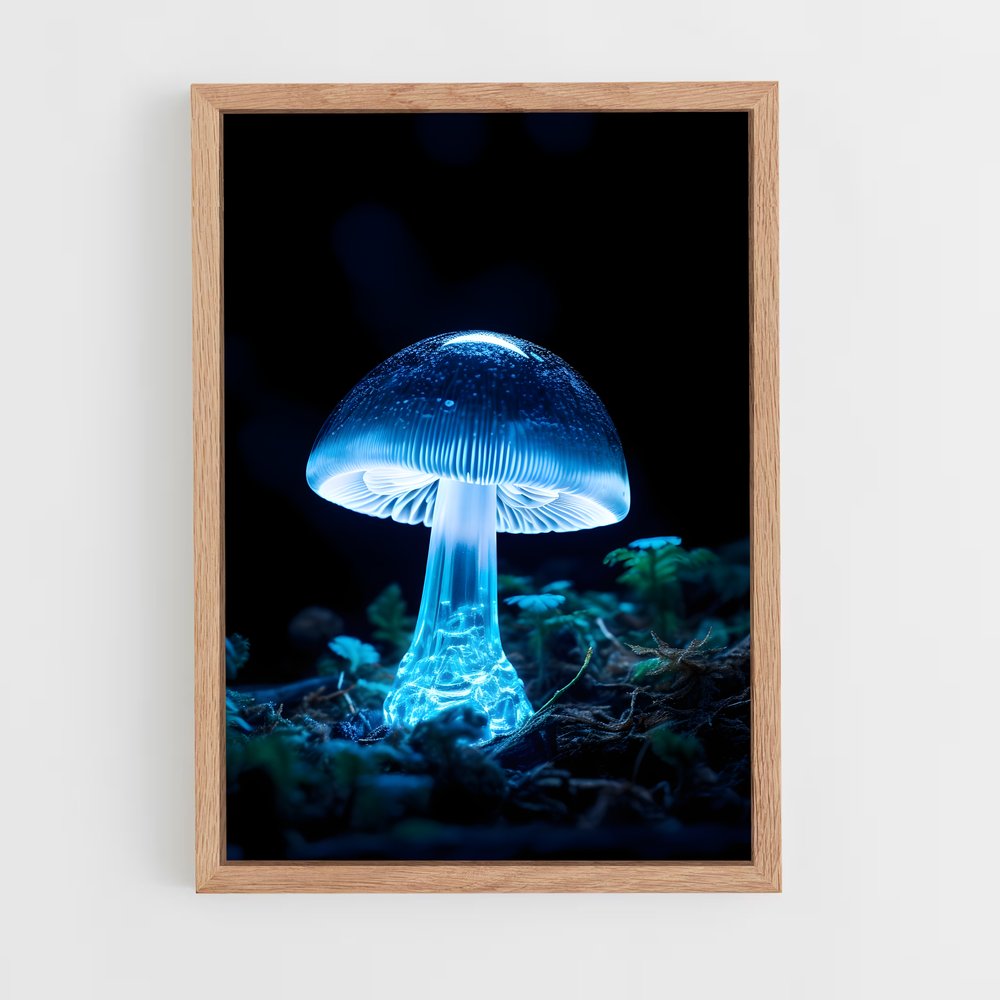 ap-bioluminescent mushroom-4 cadre Bois clair