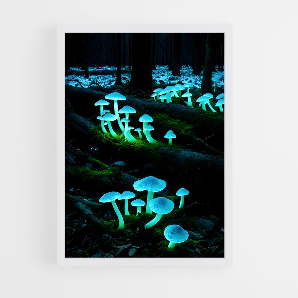 ap-bioluminescent mushroom-6 cadre Blanc