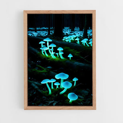 ap-bioluminescent mushroom-6 cadre Bois clair