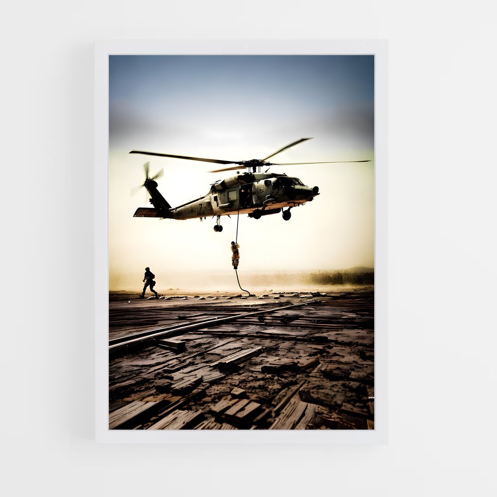 ap-black hawk uh-60-4 cadre Blanc