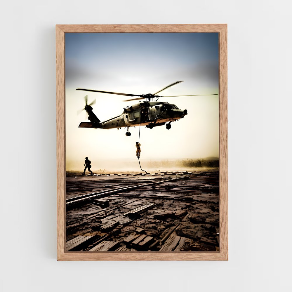 ap-black hawk uh-60-4 cadre Bois clair