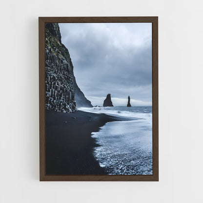 ap-black sand beach-2 cadre Bois foncé
