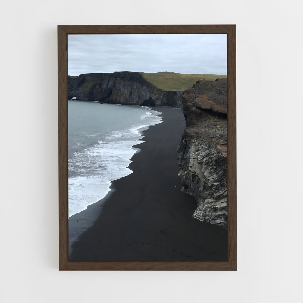 ap-black sand beach-6 cadre Bois foncé
