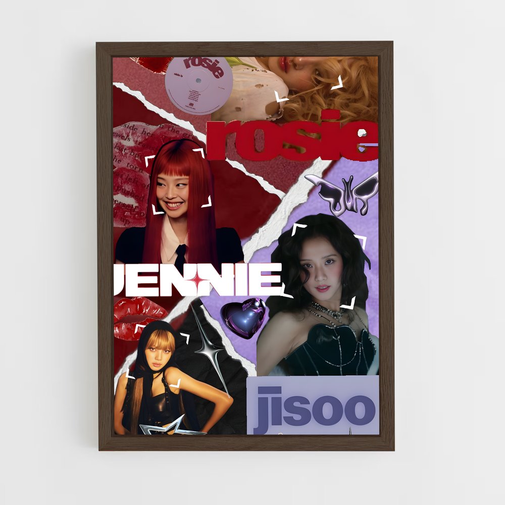 ap-blackpink-1 cadre Bois foncé