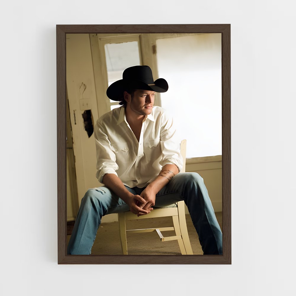 ap-blake shelton-13 cadre Bois foncé