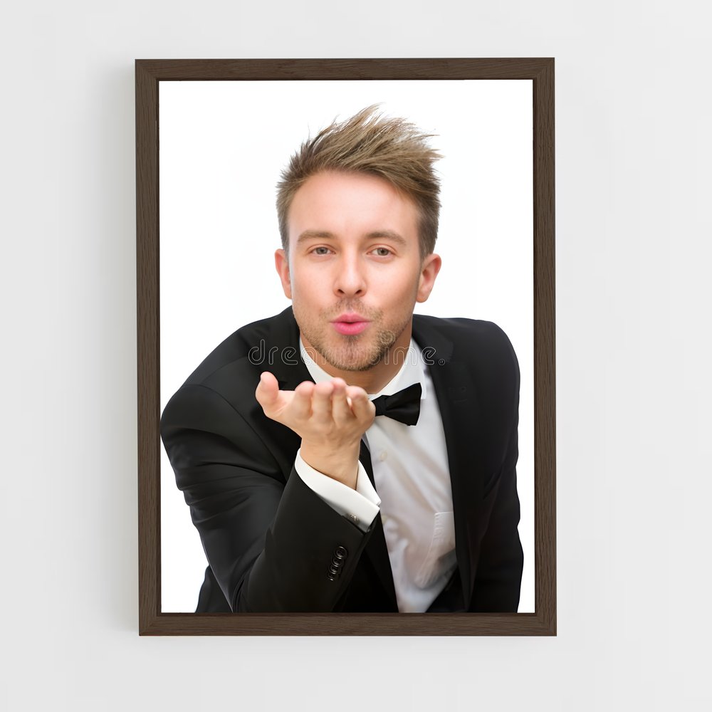 ap-blowing kiss-2 cadre Bois foncé