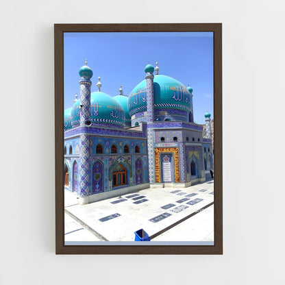 ap-blue mosque-4 cadre Bois foncé