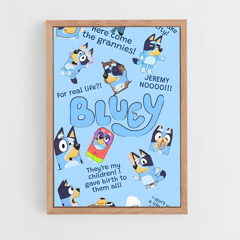 ap-bluey-2 cadre Bois clair