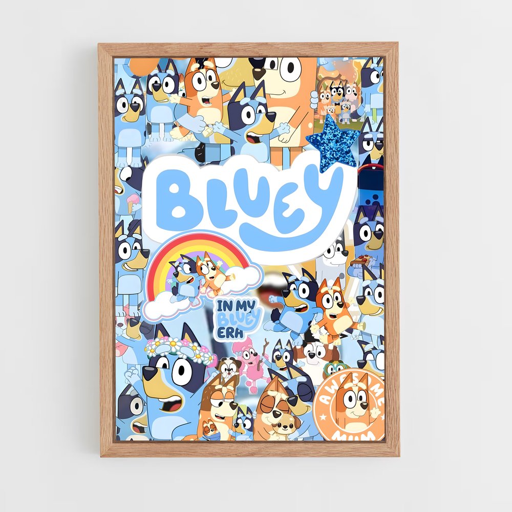 ap-bluey-4 cadre Bois clair