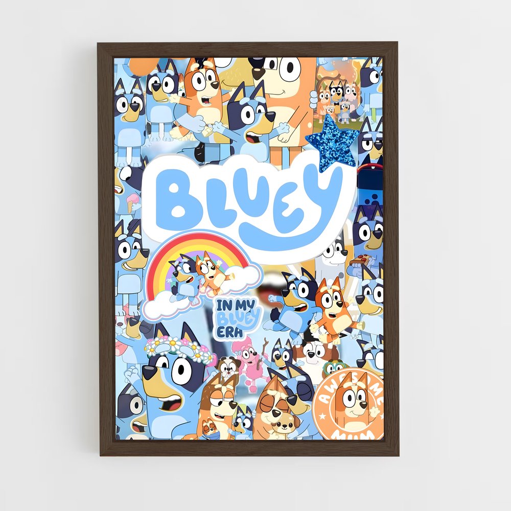 ap-bluey-4 cadre Bois foncé