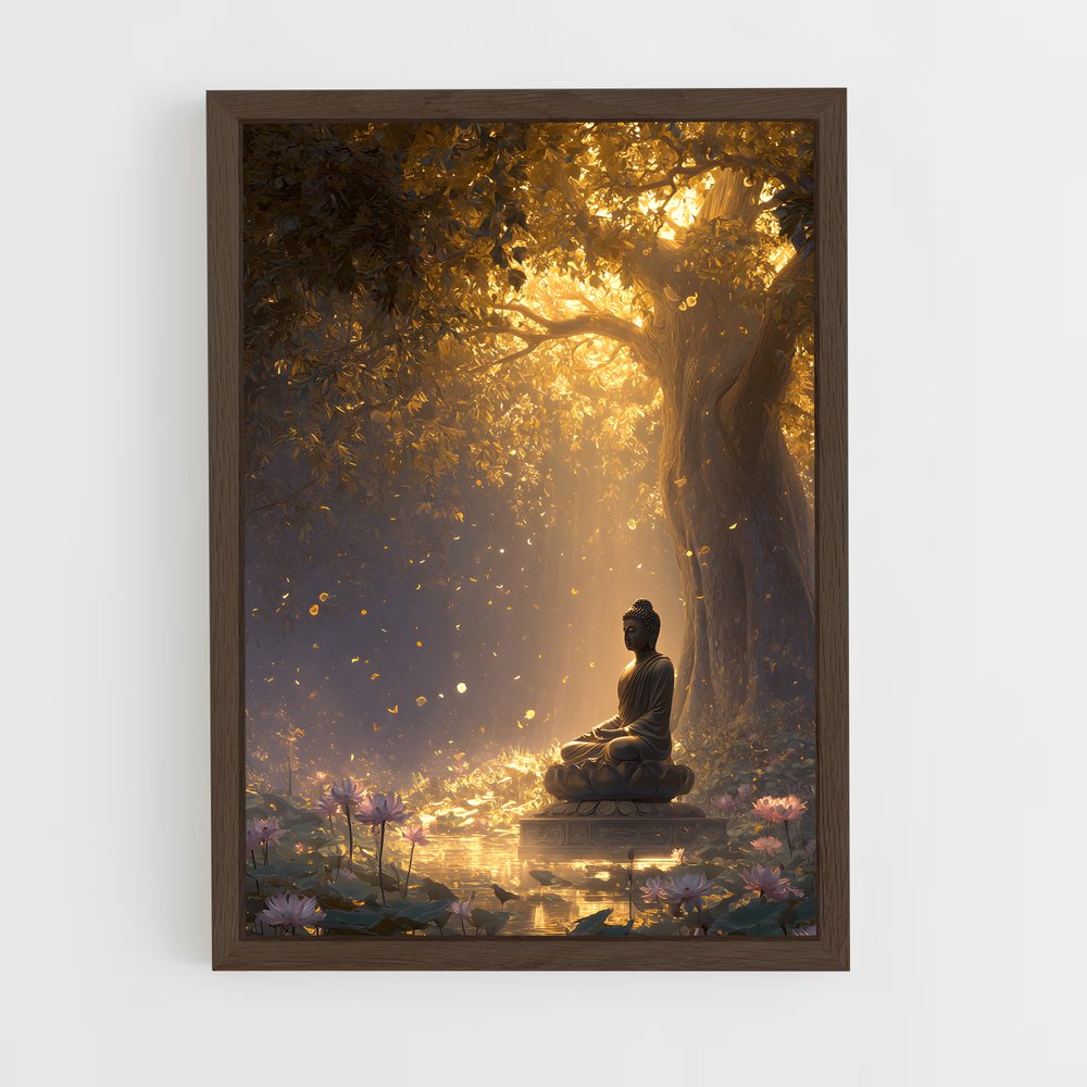 ap-bodhi tree-3 cadre Bois foncé