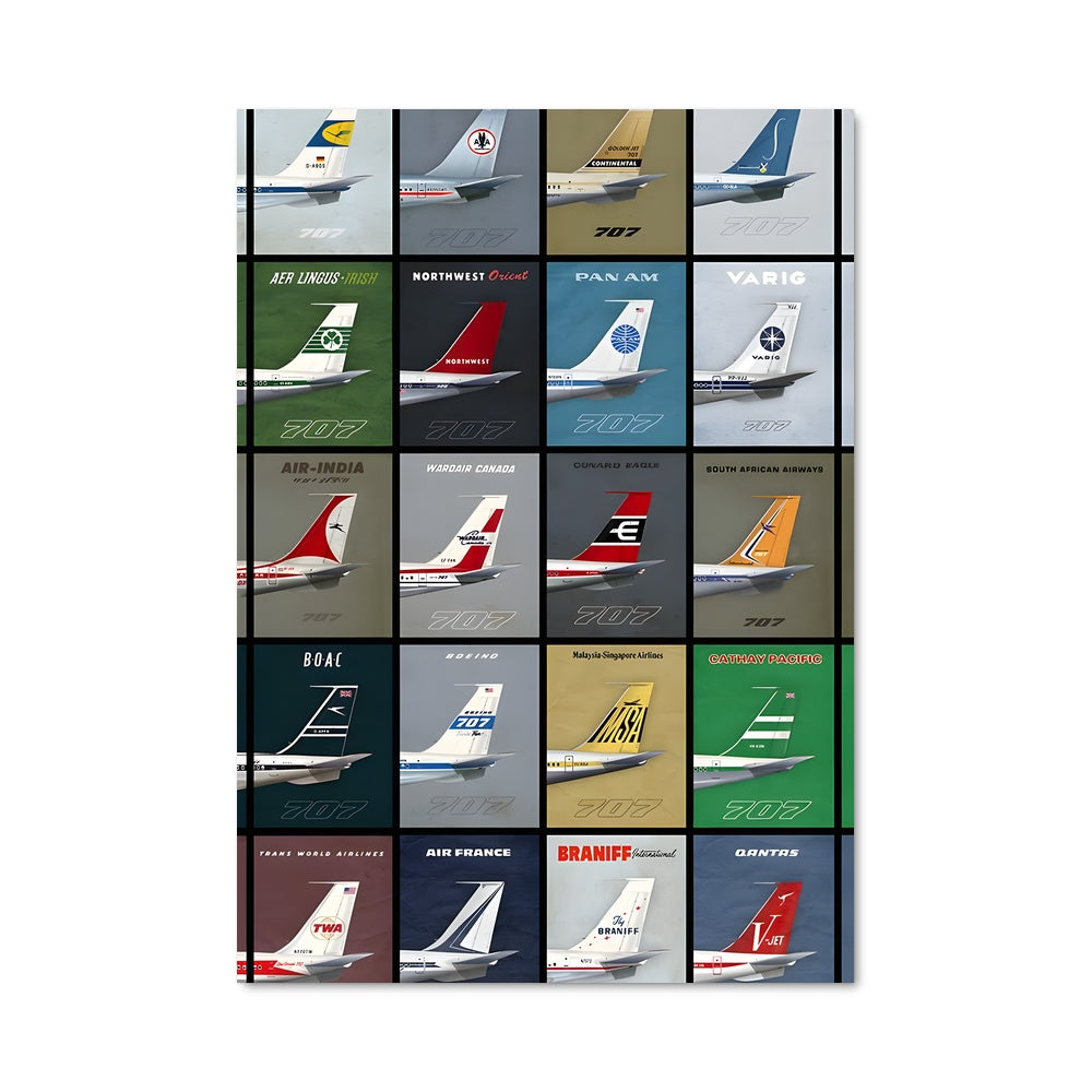 Poster Aviation Colorée
