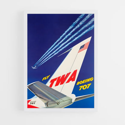 ap-boeing 707-1 cadre Blanc